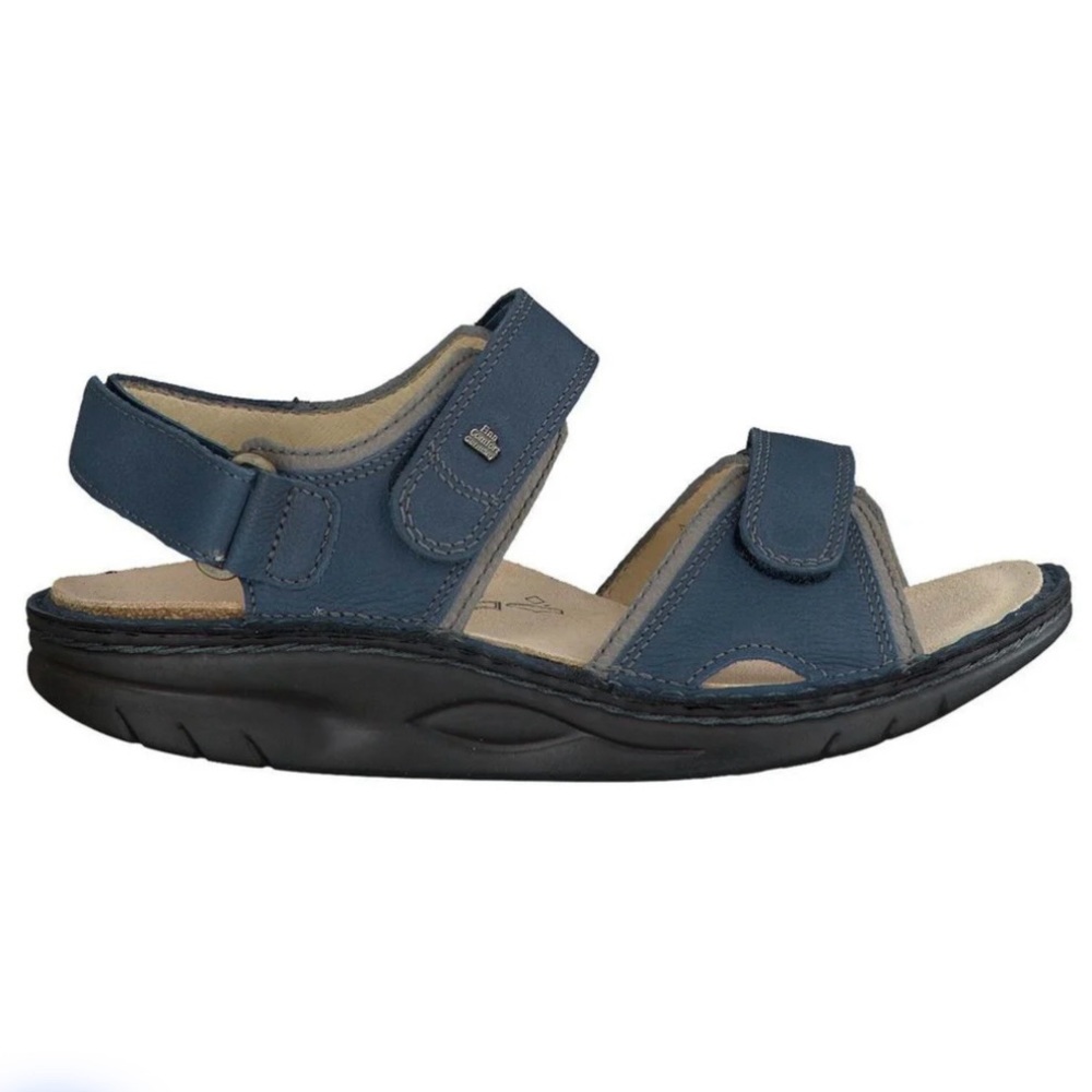 Finn Comfort YUMA Nubuck Finnamic Sandal, Lake/Grey. US size 9 EU 40 (VGUC)